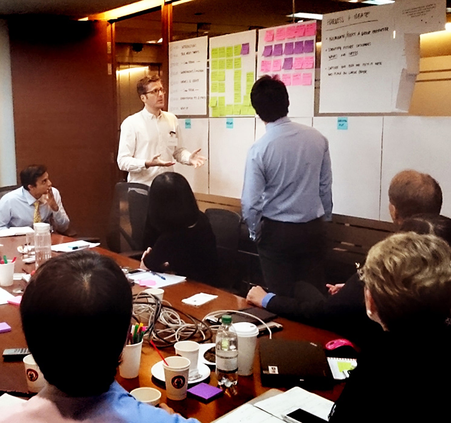 Anthony Harrison working with Manulife Executives through the service design stage